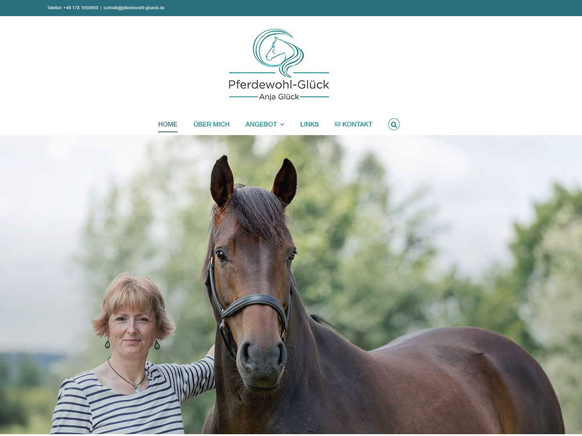 Website-Referenz Pferdewohl-Glück